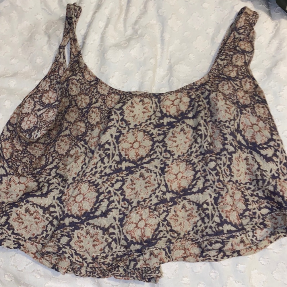 flowy cropped tank top